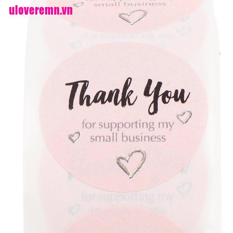 【ulove】Round Thank You For Supporting My Small Business Hand Made Labels Stick