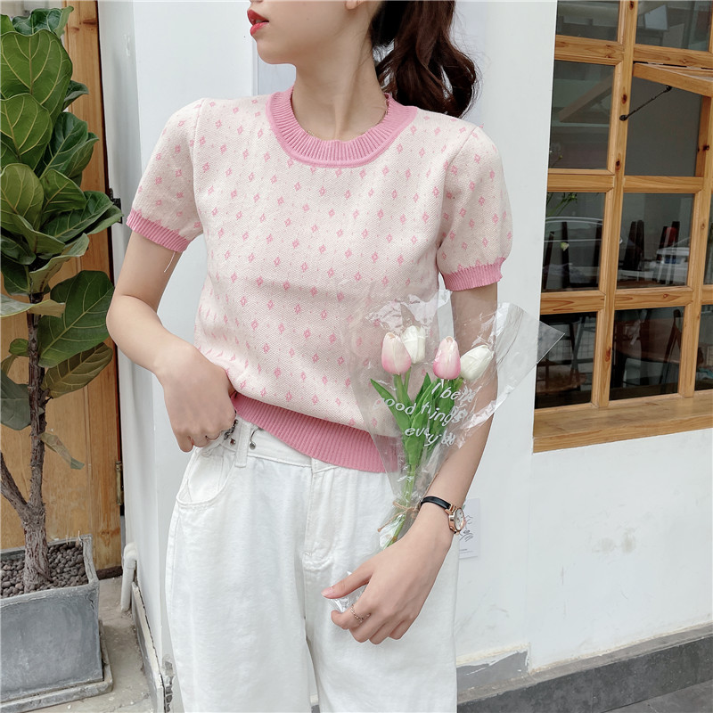 SUXI Áo Sơ Mi Tay Ngắn Cổ Tròn Dáng Rộng Thời Trang Dành Cho Nữ