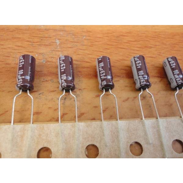 Combo 10 tụ Nichicon PM Series 10UF 63V 105C Size 4*5