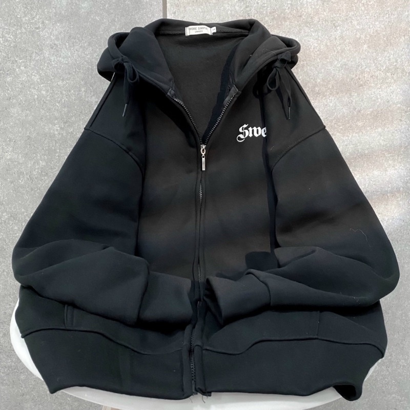 Áo Khoác Hoodie Zip TABI  Vải Nỉ Bông Form Rộng