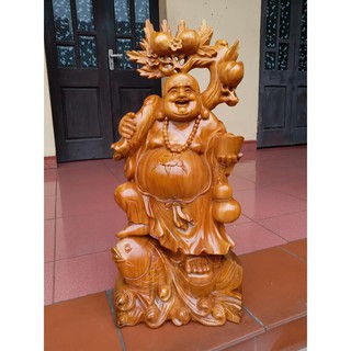 TƯỢNG PHẬT DI LẶC GỖ XÁ XỊ VÀNG 70-28-18