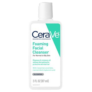 Sữa rửa mặt Bản Mỹ Cerave Foarming Facial Cleanser 87ml (Bill USA) | BigBuy360 - bigbuy360.vn