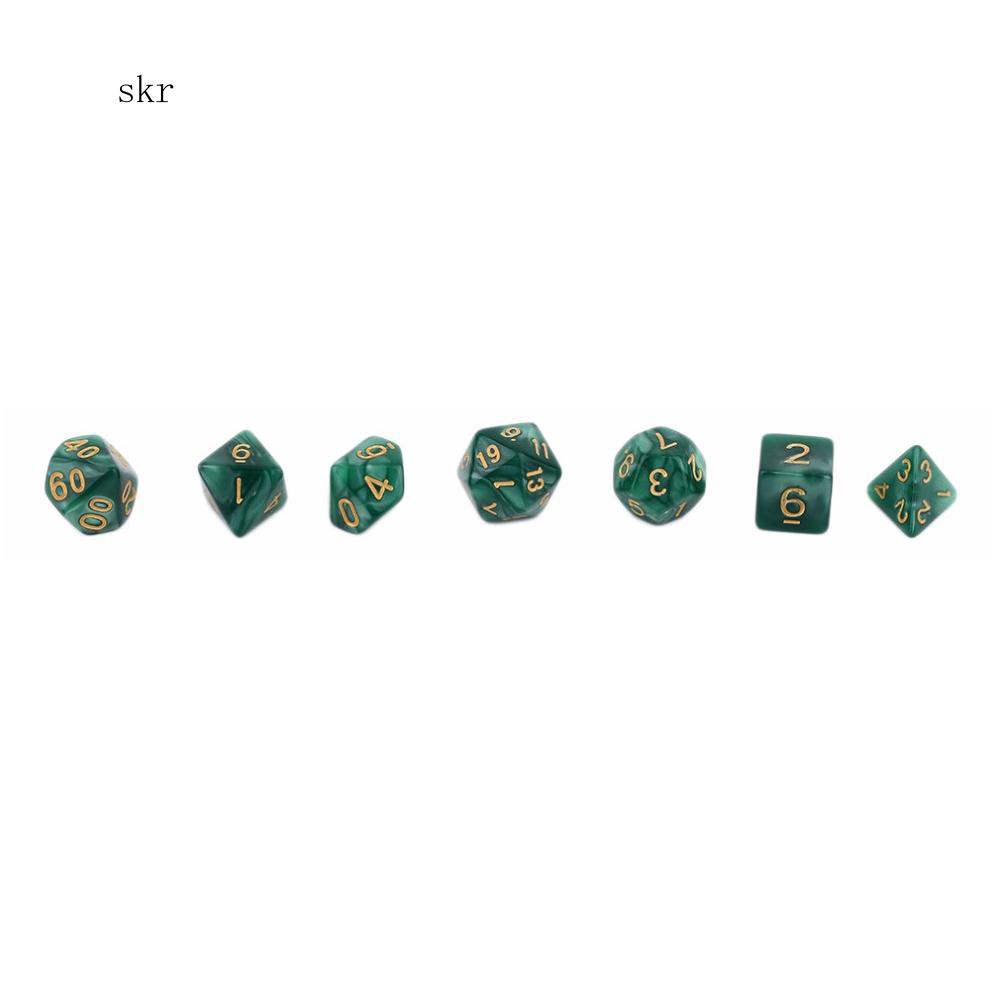 Set 7 xí ngầu đa diện cho trò chơi Dungeons Dragons