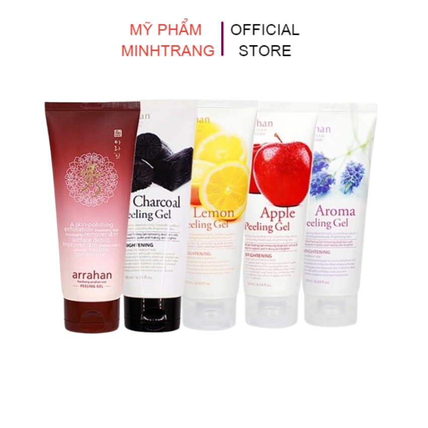 Tẩy tế bào chết body Arrahan 180ml,tẩy da chết hoa quả,gel tẩy tế bào chết tại nhà giúp da căng bóng,sáng mịn,mềm mại