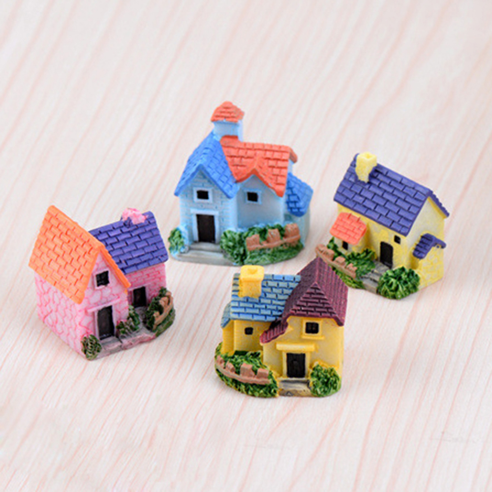 Mô Hình Ngôi Nhà Bằng Gỗ Dễ Thương Dùng Để Trang Trí Tiểu Cảnh