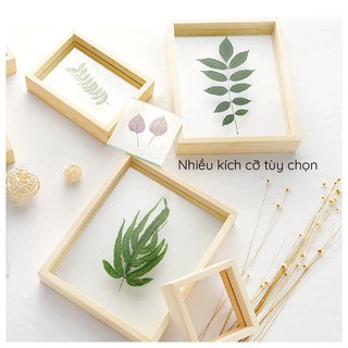 Khung gỗ, khung ảnh ép lá khô làm Quà tặng, trang trí nhà cửa quà tặng sinh nhật Valentine