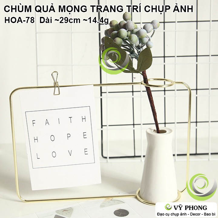 CHÙM QUẢ MỌNG TRANG TRÍ ĐÁM CƯỚI ĐẠO CỤ CHỤP ẢNH SẢN PHẨM INS HOA-78