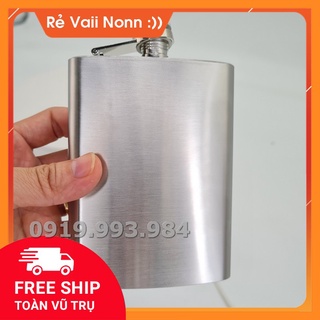 Bình đựng rượu bằng inox không logo dung tích 500 ml tặng phễu
