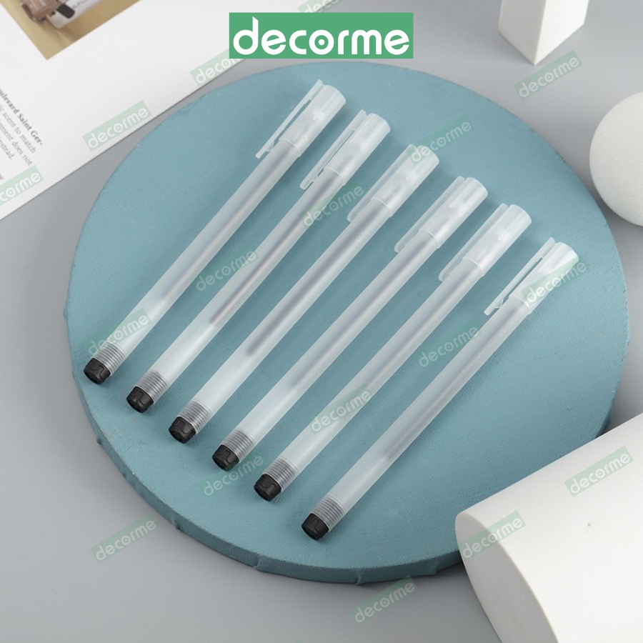 Bút gel DecorMe bút gel đen resun bút bi nước đen xanh đỏ mực khô nhanh ngòi 0,5mm viết gel mực trơn mượt