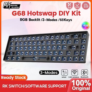 KIT RKG68 RGB - Kit bàn phím cơ Royal Kludge RK G68 kết nối 3 Mode Bluetooth 5.0, USB 2.4G và Cáp Typ C cho mọi thi thumbnail