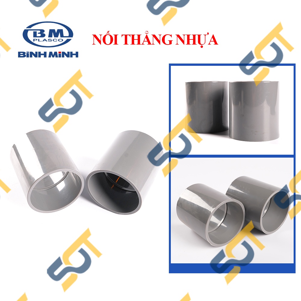 [BÌNH MINH] Nối thẳng ống nhựa, Măng sông trơn PVC BÌNH MINH hai đầu dán ống phi 21 27 34