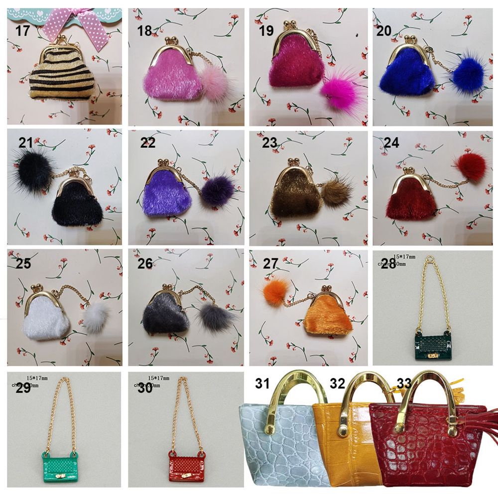 Túi xách da PU dễ thương thời trang dành cho búp bê tỉ lệ 1/6