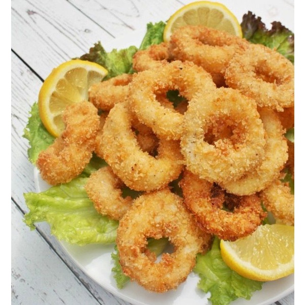 1KG Mực Cắt Khoanh Size Đại  Thực Phẩm 3 Sạch