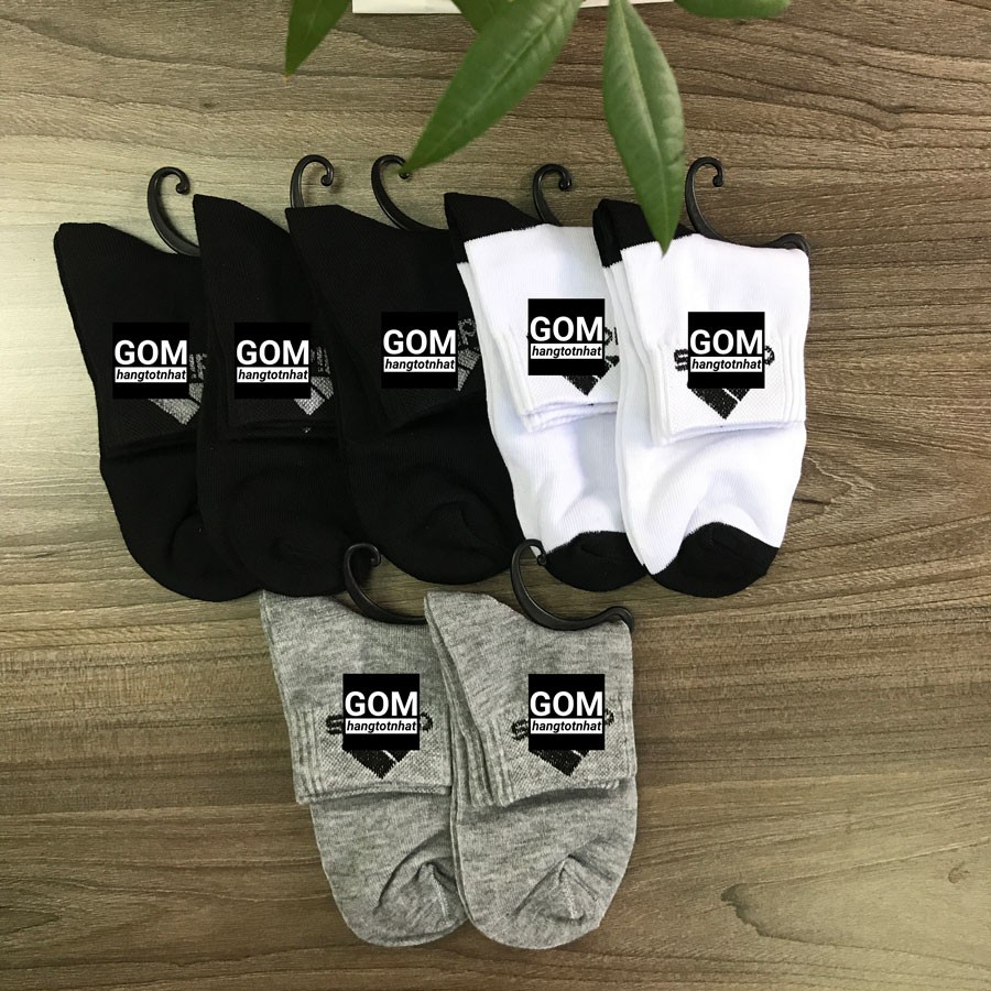 Set 10 Đôi Tất CỔ CAO GOM Chất Liệu Cotton Hàng VNXK , Vớ Nam Nữ Cổ Cao Vải Dày Vừa Thoáng Mát Khử Mùi