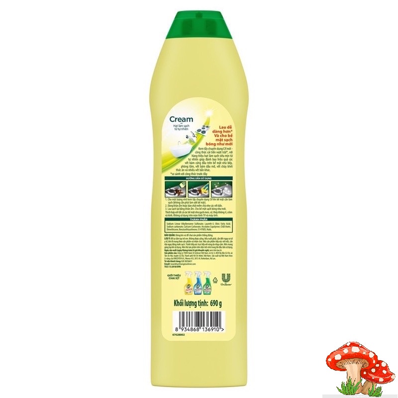 Kem tẩy chuyên dụng Sunlight/Phiên bản nâng cấp từ Cif/Siêu sạch Siêu sáng- Cửa hàng Bé Nấm