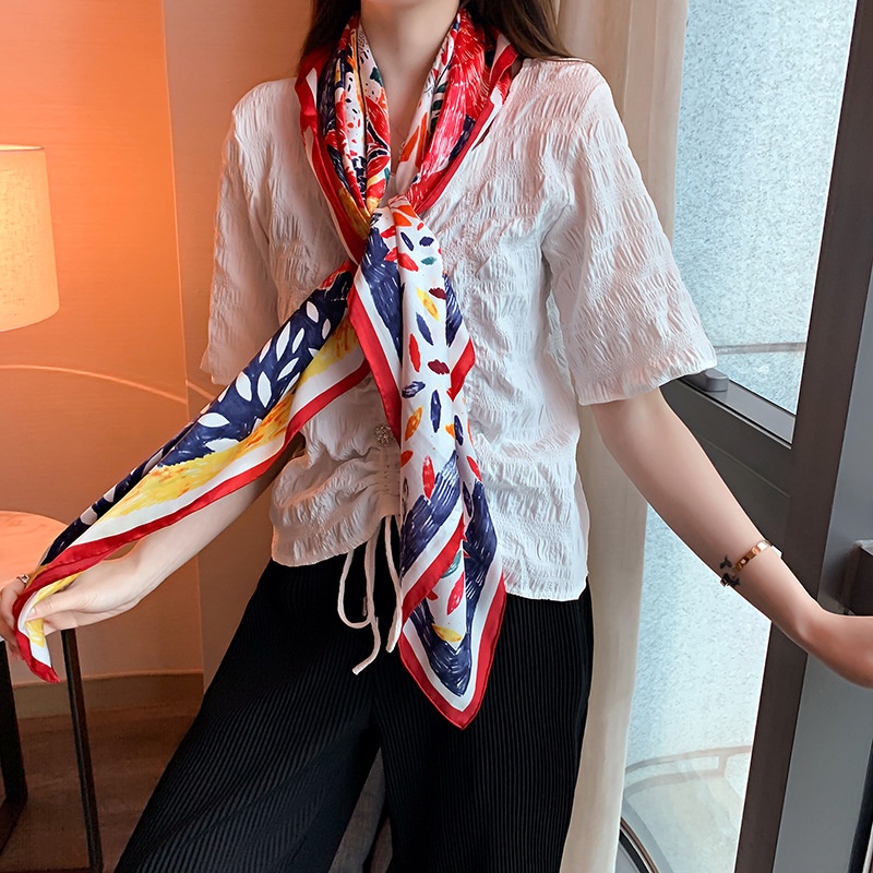 KHĂN LỤA bandana áo yếm NHIỀU MÀU 90x90cm-V36D LÀM ÁO VẠT CHÉO HIỆN ĐẠI TRENDY caocấp lụa ThyThy