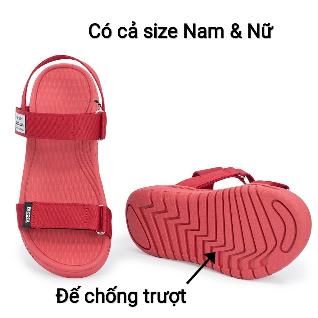 FACOTA giày dép sandal nam, nữ hồng mận mang đi chơi đi học HA12