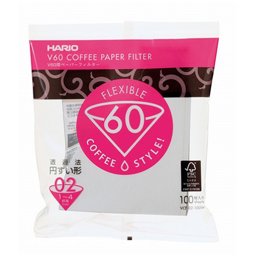 Giấy lọc cà phê Hario 100 cái (V60-VCF-02-100W) - Hachi Hachi Japan Shop