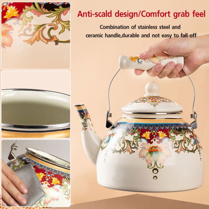 Ấm Trà Tráng Men Hình Quả Lê Có Tay Cầm Bằng Sứ