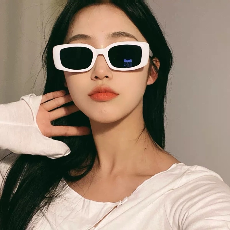 Kính mát Kính râm gọng vuông Jennie phong cách retro cổ điển J119