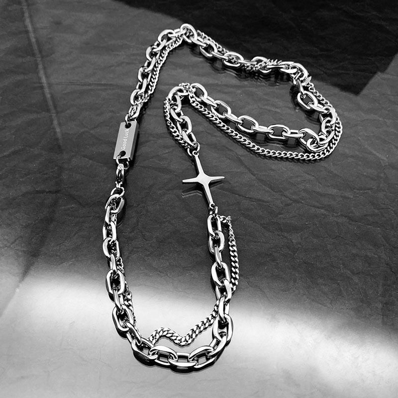 Vòng Cổ Hình Thánh Giá Phong Cách hip hop Đơn Giản Thời Trang
