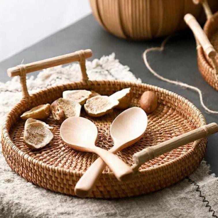 Khay tre tròn mây guột