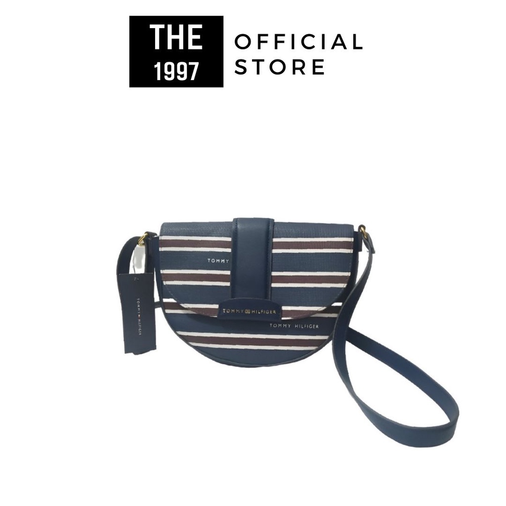 Túi Đeo Chéo Crossbody Tommy Hilfiger Sọc Xanh Trắng Quân Đội Chính Hãng Thương Hiệu Thời Trang Tommy