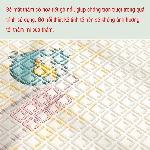 Thảm trải sàn xốp XPE 2 mặt phủ Silicone Hàn Quốc mẫu đẹp chống thấm tuyệt đối,chống ngã,cho bé tập bò,ko có túi 1m5x1m8 | BigBuy360 - bigbuy360.vn