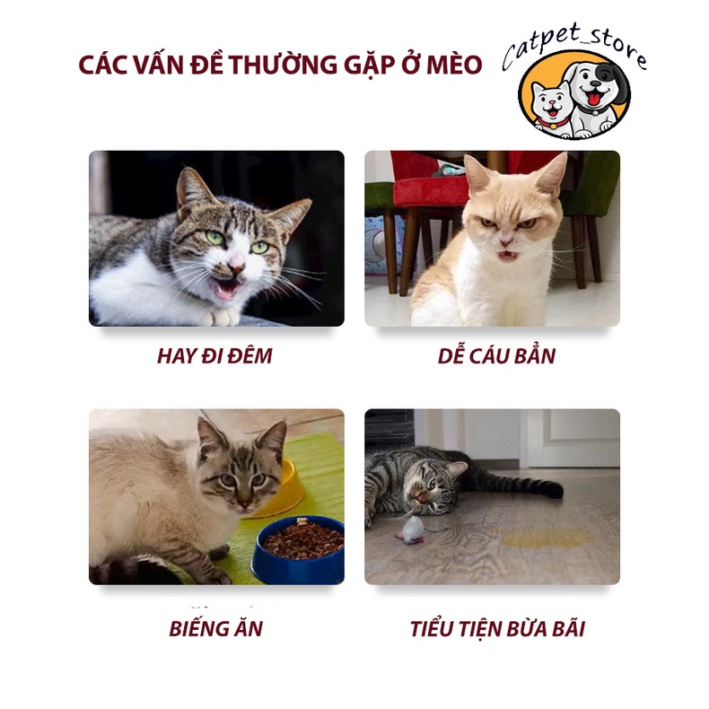 Bột an thần cho mèo,phù hợp cho thú cưng vừa triệt sản, động dụng , cáu bẩn