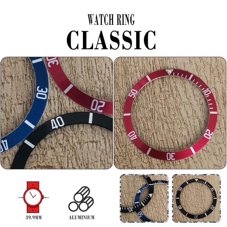 Vòng Nhôm Gắn Viền Đồng Hồ Đeo Tay Đường Kính Trong 32.8MM Đường Kính 39.9MM