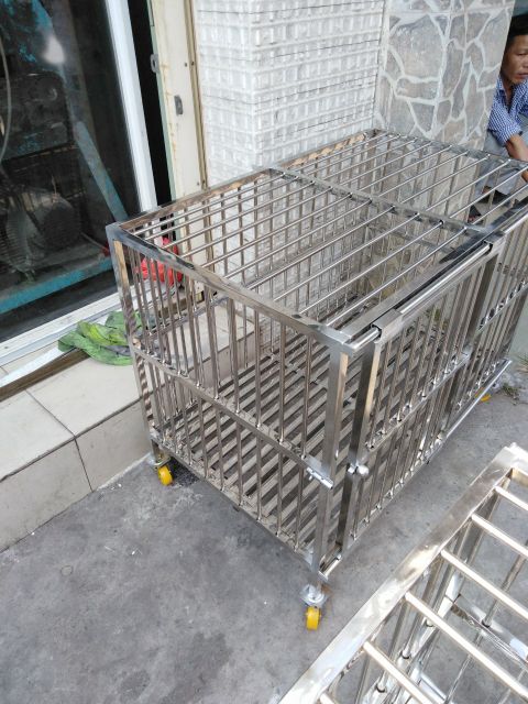 Chuồng chó inox 60*100*75