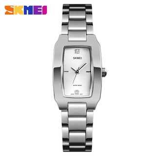 SKMEI Đồng Hồ Nữ Mặt Chữ Nhật Nhỏ Dây Thép Không Gỉ Chống Nước Cao Cấp 1400