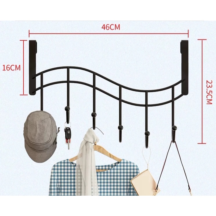 Móc treo quần áo, thanh treo đồ gài cửa không cần khoan đục