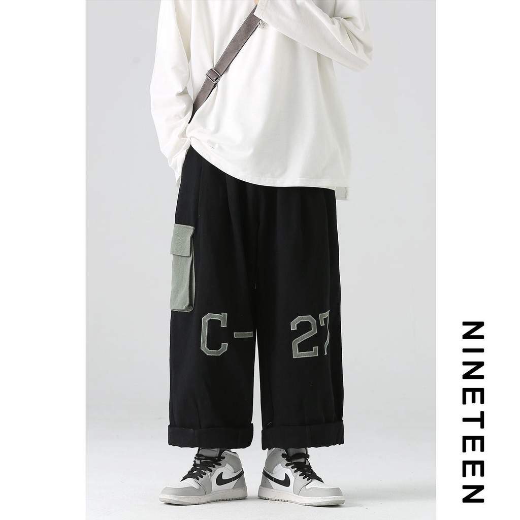 Quần Dài Ống Rộng Thêu Họa Tiết Phong Cách Năng Động Trẻ Trung Dành Cho Nam