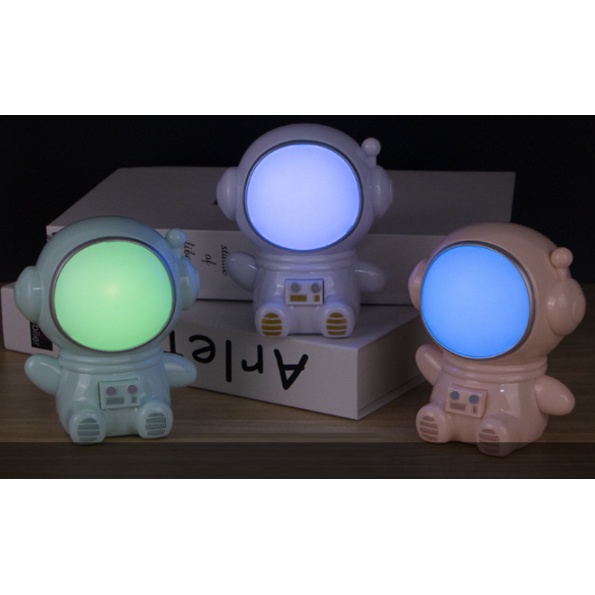 đèn ngủ phi hành gia pastel dáng ngồi DL22 đèn led cute dễ thương sạc bằng cổng USB