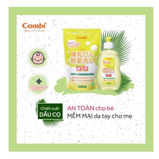 Nước rửa bình sữa tinh dầu cọ Combi ( Mua 1 tặng 1)