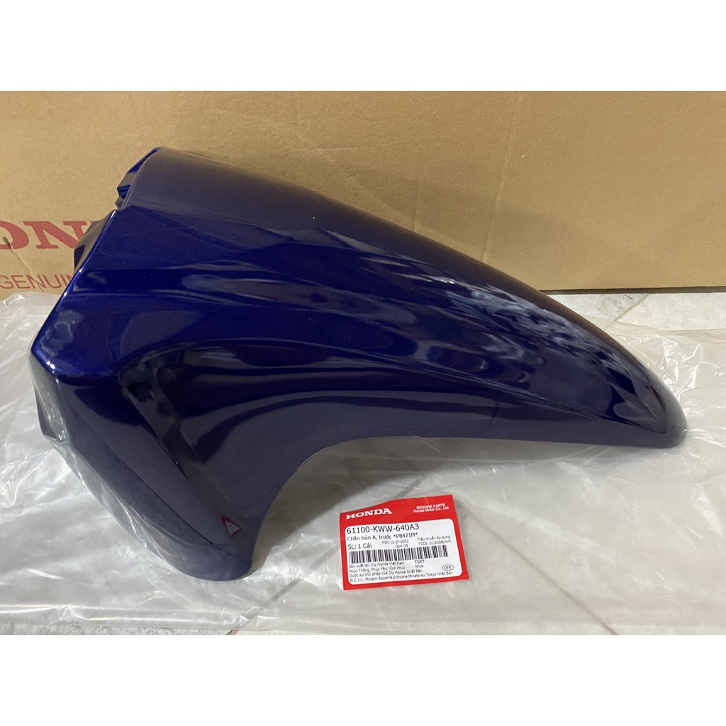 Chắn bùn A trước - dè trước HONDA WAVE A110 năm 2019-2022 màu Xanh tím. *PB421M* 61100KWW640A3