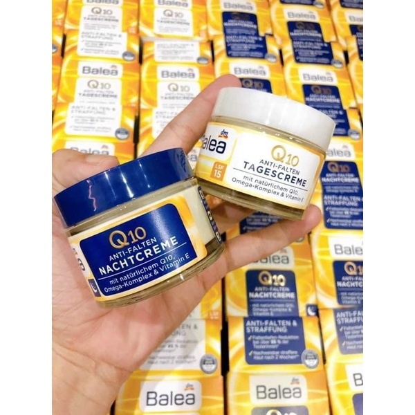 Bộ kem dưỡng da chống lão hoá Balea Q10 Anti-Falten Energy thích hợp từ 25-55 tuổi, 50ml
