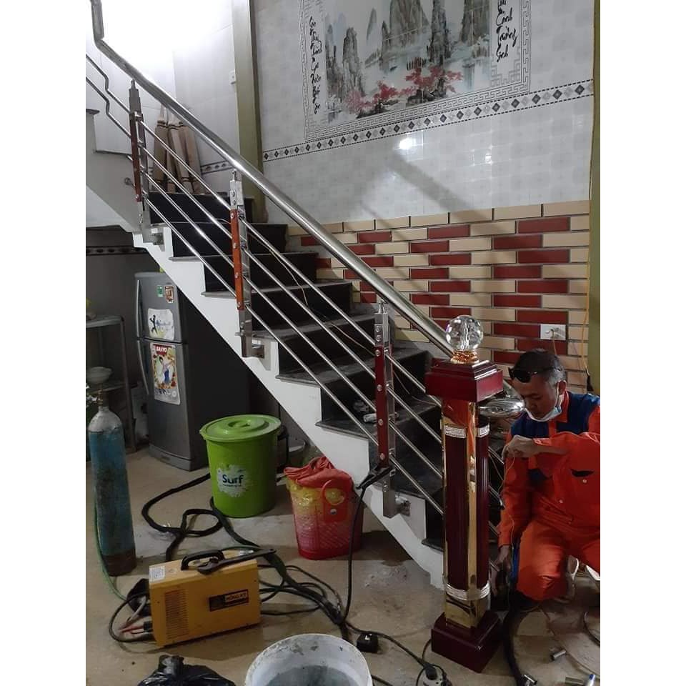 TRỤ CÁI INOX ⚡FreeShip⚡ TRỤ CẦU THANG ĐẦU THỦY TINH