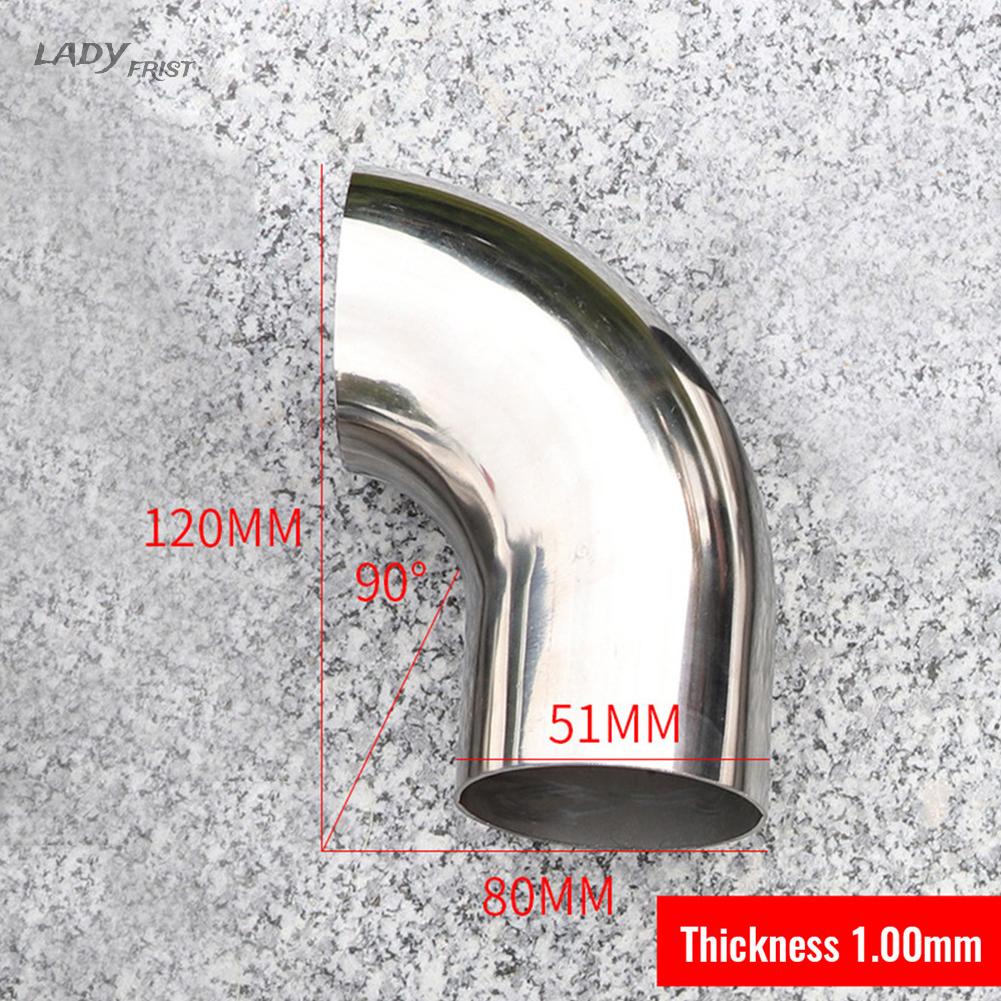 Ống Xả Khí 90 Độ Bằng Thép Không Gỉ 32 / 38 / 51MM Chất Lượng