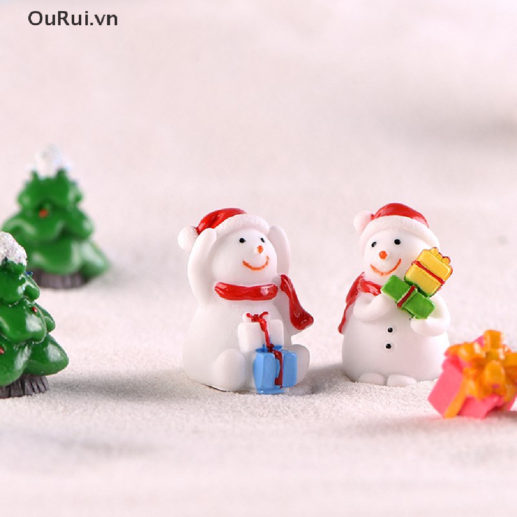 Mô Hình Ông Già Noel / Người Tuyết / Cây Thông Trang Trí Sân Vườn Thu Nhỏ {OuRui.vn}