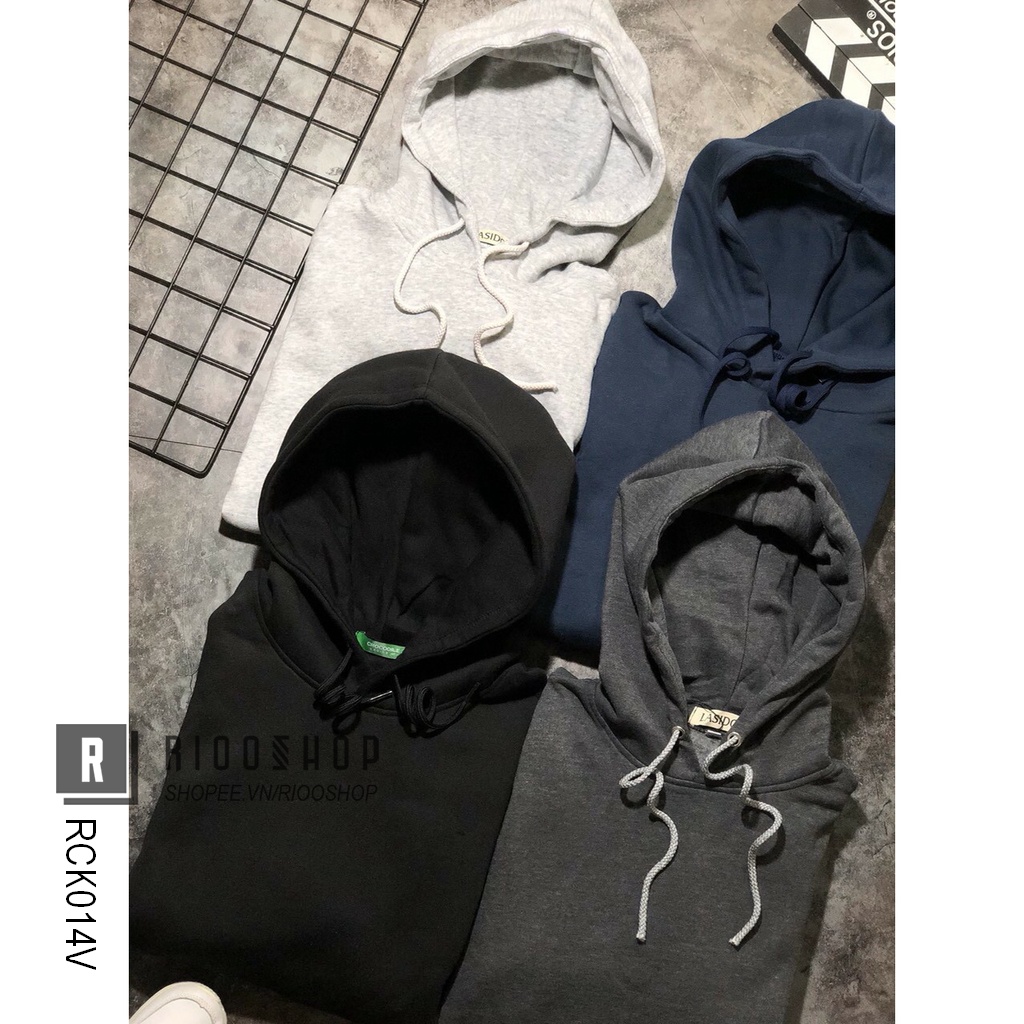 Áo khoác nam hoodie có nón cực đẹp trơn mới RCK014V