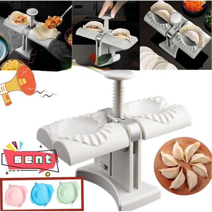 💥kho sẵn sàng💥Máy làm bánh bao tự động, Máy làm bánh bao, Khuôn làm bánh bao tự động hai đầu gia đình, Máy làm bánh bao bằng thép không gỉ, Dụng cụ