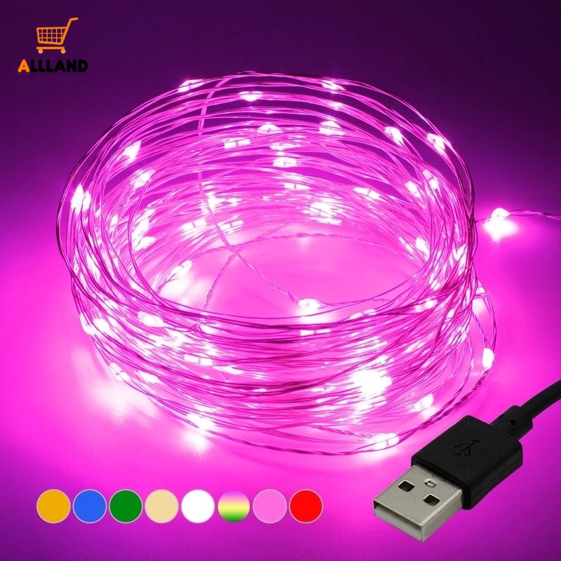 Dây Đèn Led Bằng Đồng 5/10M Trang Trí Cổng USB