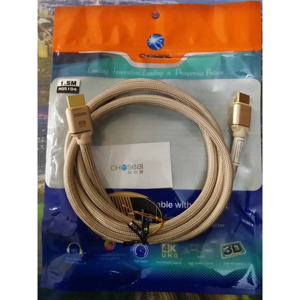 DÂY CÁP HDMI RA HDMI DÀI 1,5M (HÀNG CHOSEAL CHÍNH HÃNG)