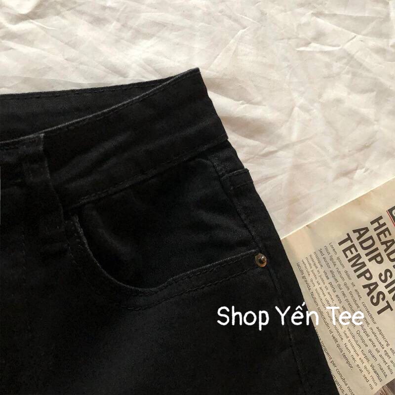 ( 2 màu ) Quần jeans Ống Loe trơn