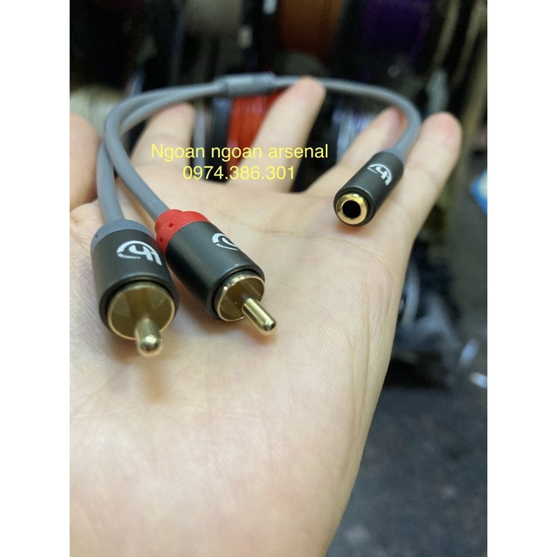 Dây âm 3,5 ra 2 AV rca nhập khẩu dài 0,3m đến 3 mét