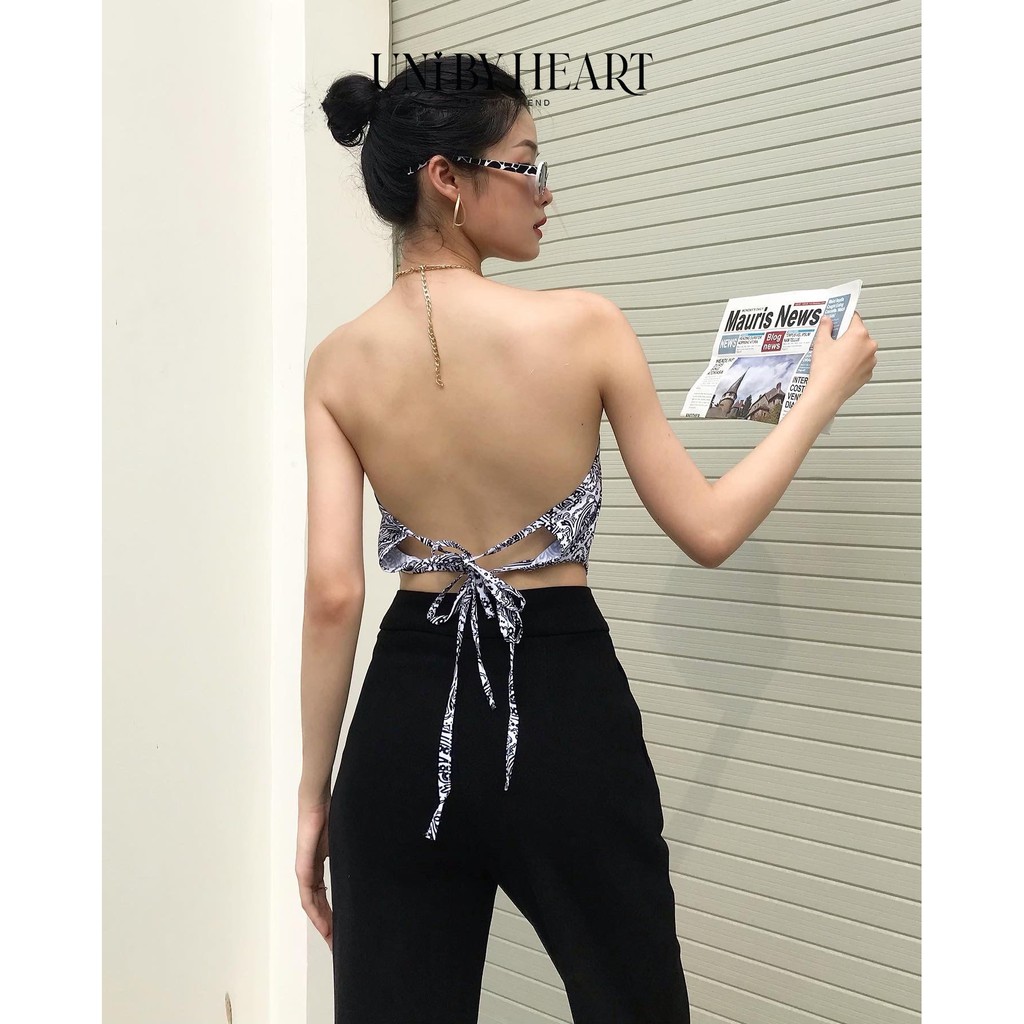 Áo Bandana Top BA001 yếm thiết kế buộc dây, họa tiết nổi bật - Uni By Heart | BigBuy360 - bigbuy360.vn