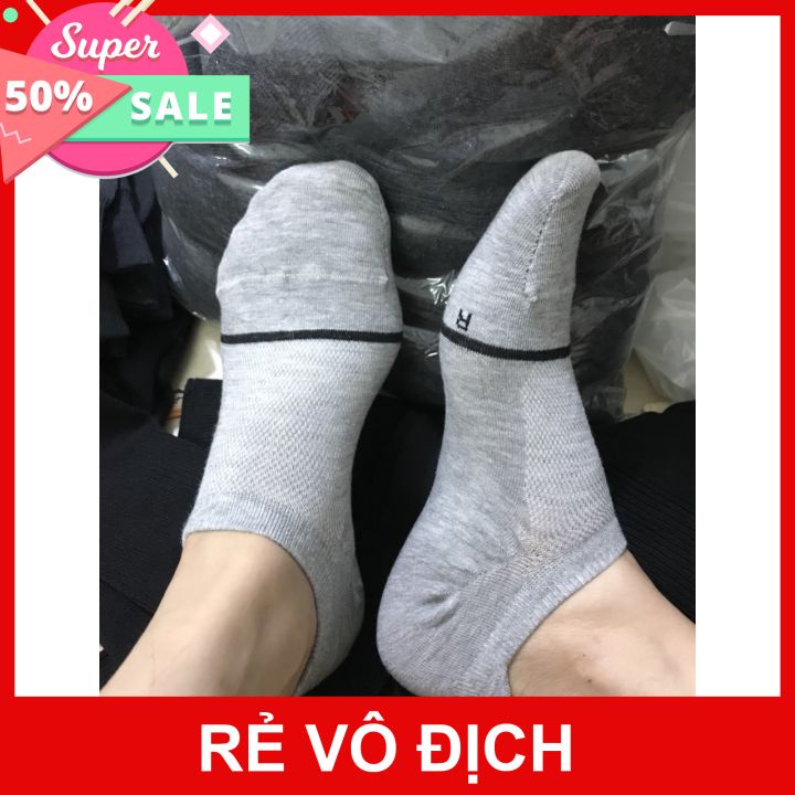 Tất Nam Cổ Ngắn Vải Chống Mùi Hôi Duvis TAT51 Màu Đen, Xám.