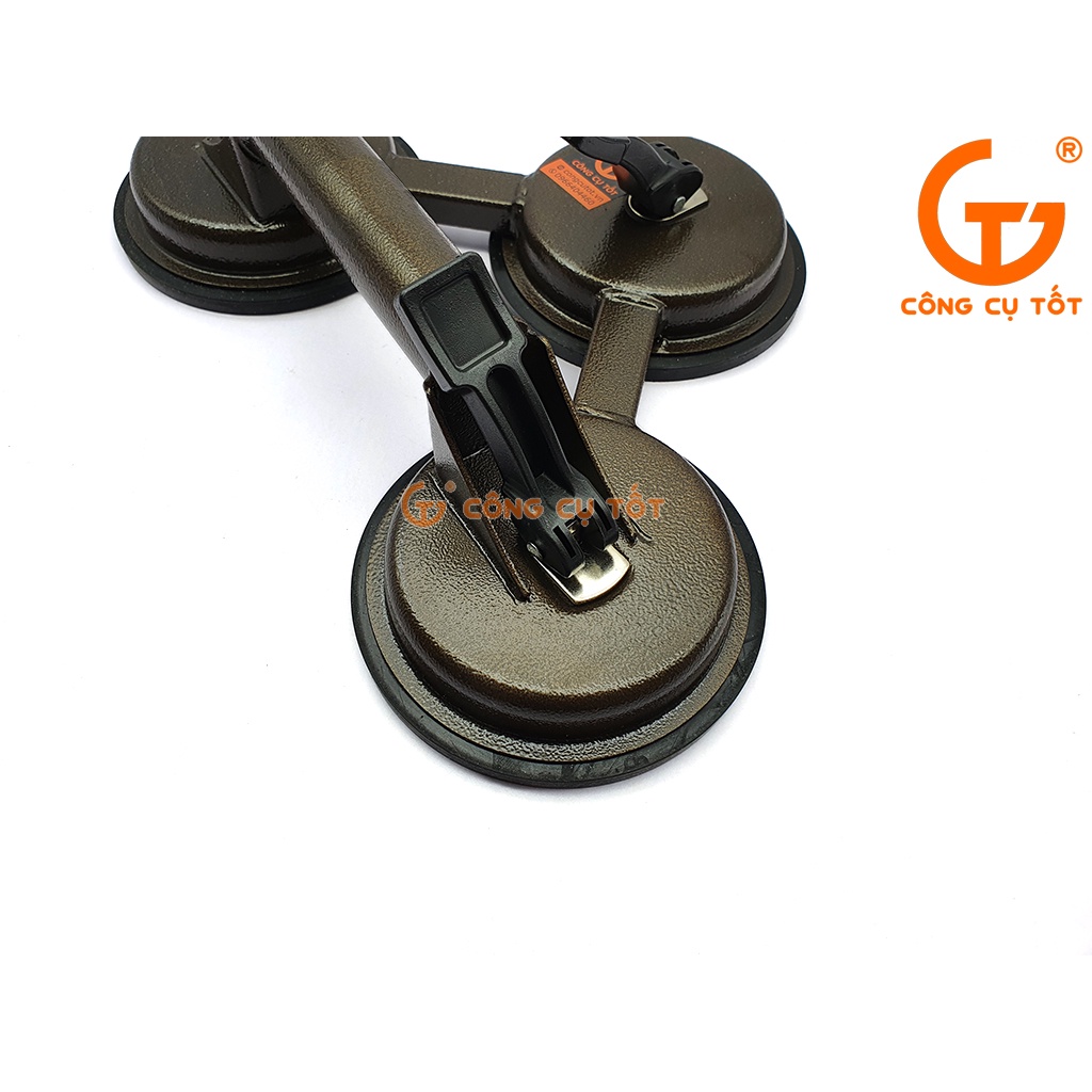 Tay hít kính - hút gach 3 chấu Φ118mm màu xám